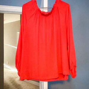 Ann Taylor Relaxed Pink Long Sleeve Blouse